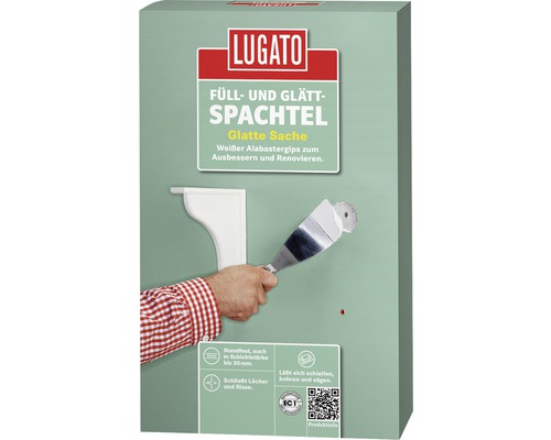 Lugato Füllspachtel/Glättspachtel Glatte Sache weiß 1 kg