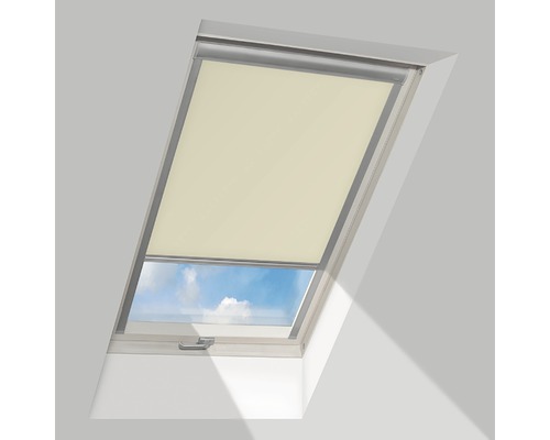 Verdunkelungsrollo FAKRO beige manuell ARF 78x98 cm (05) Dachfenster mit Rollo zur Verdunkelung