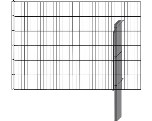 Clôture en treillis soudé avec poteaux pour délimiter le jardin