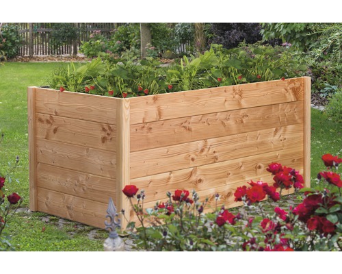 Bac potager sur pieds en bois douglas et aluminium 65 x 60 x 80 cm