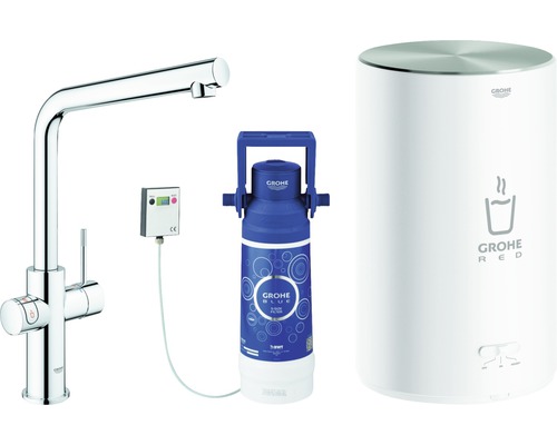 GROHE Küchenarmatur mit Filterfunktion und Kochend heißes Wasser GROHE RED chrom 30327001