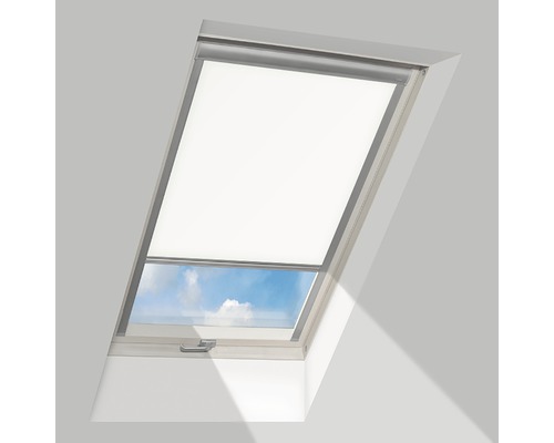 Verdunkelungsrollo FAKRO weiß manuell ARF 78x118 cm (06) Dachfenster mit Rollo für Sonnenschutz