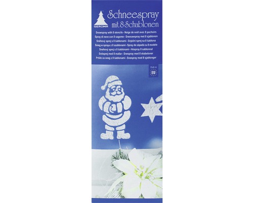Schneespray mit acht Schablonen