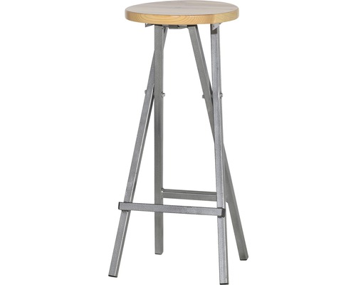 Tabouret avec assise ronde et cadre métallique