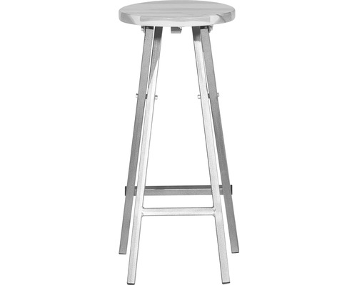 Tabouret de bar avec assise ronde en bois et structure en métal