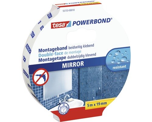 Bande adhésive pour miroir Bande de montage tesa Powerbond 5m x 19mm