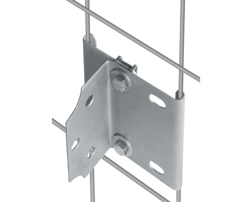 Metallwinkel zur Befestigung von Drahtgitterzäunen