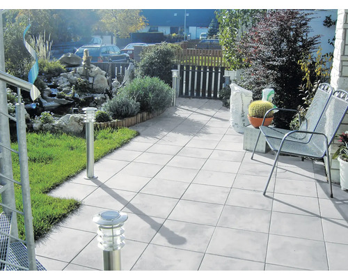 Beton Terrassenplatte iStone Basic weiss-schwarz 60 x 40 x 4 cm