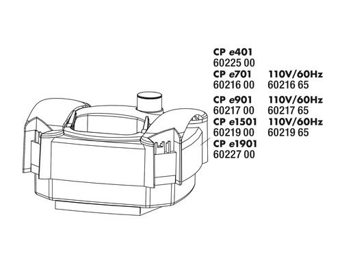 Zeichnung einer Teichpumpe mit Produktdetails
