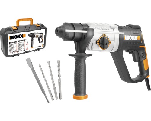 Marteau perforateur et burineur WORX 800W 2 5 Joules WX339 sans