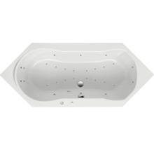 Eckbadewanne mit Düsen für Whirlpool-Funktion, Ansicht von oben
