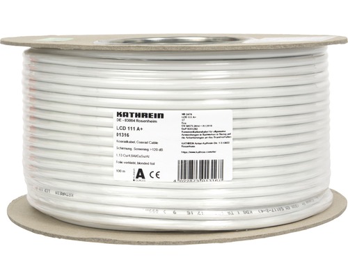 Câble coaxial Kathrein LCD 111 A+ 100 m blanc