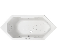 Baignoire octogonale avec fonction tourbillon vue de dessus