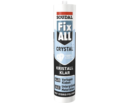 Colle de montage Soudal Fix ALL Crystal transparent 300 g