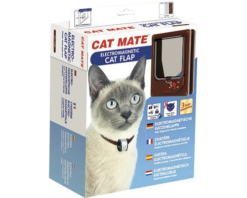 Chatière Cat Mate électromagnétique 168 x 219 mm, marron Chatière Cat Mate électromagnétique 168 x 219 mm, marron
