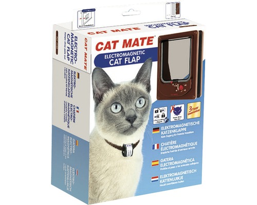 Chatière Cat Mate électromagnétique 168 x 219 mm, marron