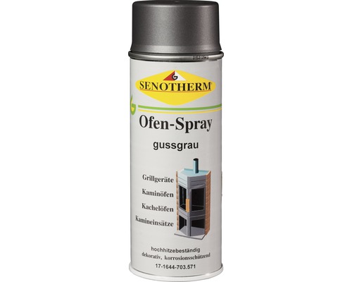 Spray pour poêles Senotherm jusqu'à 500 °C 400 ml Gris fonte