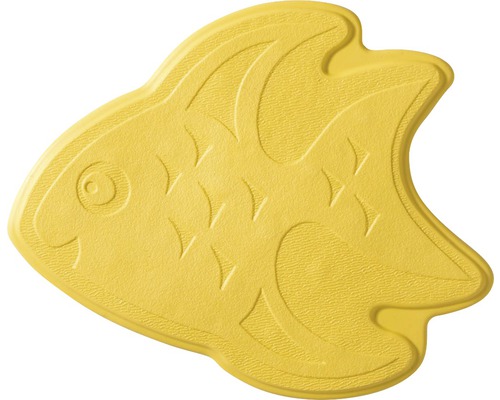 Mini Tapis antidérapant pour baignoire RIDDER poissons 11 x 13 cm jaune