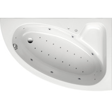 Eckbadewanne mit Düsen zur Hydromassage
