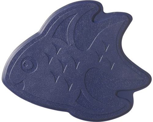 Mini Tapis antidérapant pour baignoire RIDDER poissons 11 x 13 cm bleu marine-0