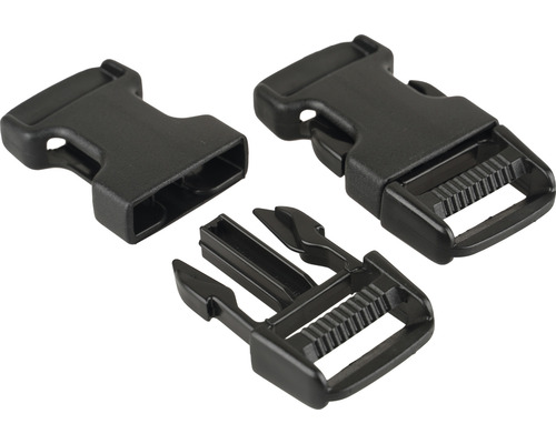 Boucle à clip en plastique, en trois parties