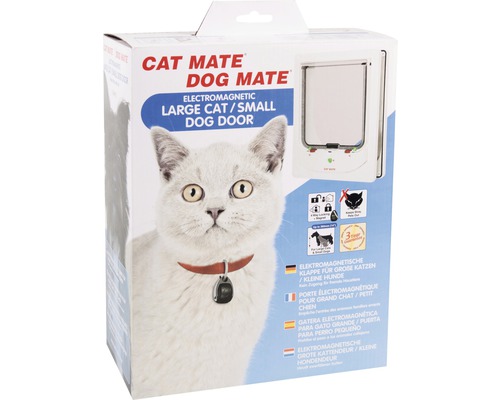 Chatière Cat Mate électromagnétique 203 x 266 mm, blanche Chatière Cat Mate électromagnétique 203 x 266 mm, blanche