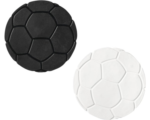 Mini Tapis antidérapant pour baignoire RIDDER football 10 cm noir-blanc