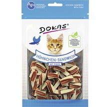 DOKAS Sandwich au poulet et poisson pour chats en emballage refermable