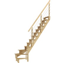 Holztreppe mit Geländer