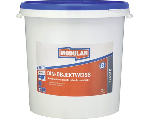 MODULAN 3001 DIN-Objektweiß Wandfarbe weiß 25 l