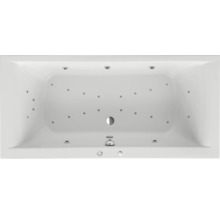 Weisse Badewanne mit Whirlpoolfunktion, Innenansicht