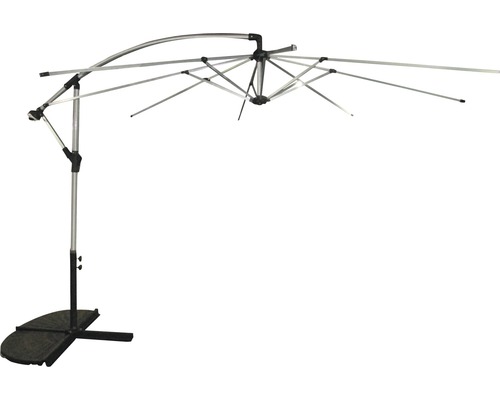 Armature de parasol en aluminium Ø 3 m, gris