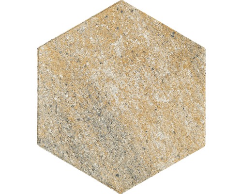 Pavé autobloquant hexagonal calcaire coquillier 24,8 x 21,5 x 8 cm