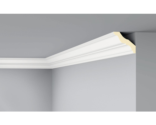 Moulure de plafond F15 1 pièce 2 m x 100 x 90 mm Corniche décorative au plafond et au mur