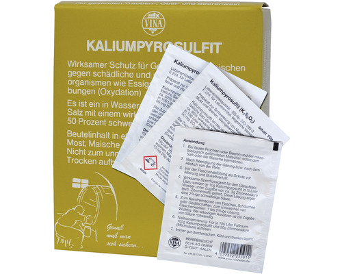 Kaliumpyrosulfit 10x10 g Schutz für Getränke und Maischen gegen schädliche Mikroorganismen