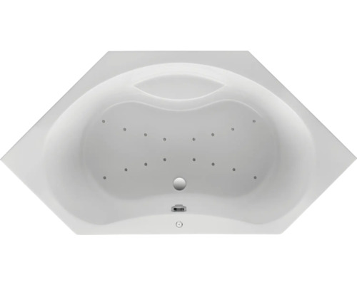 Eckbadewanne mit Whirlpoolfunktion, Aufsicht
