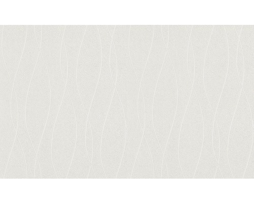 Papier peint intissé 142518 Wallton Rayures blanc Papier peint à motif ondulé