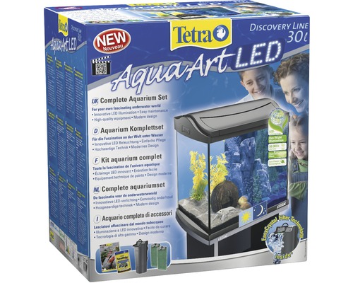 Emballage du kit complet d''aquarium à LED Tetra AquaArt