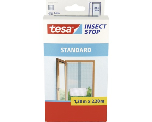 Moustiquaire pour portes tesa Insect Stop Standard sans perçage blanc 65x220 cm lot de 2