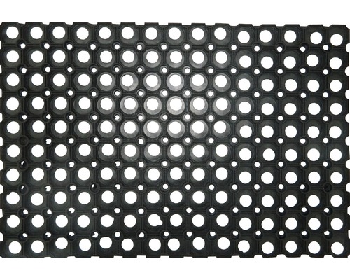 Caillebotis en caoutchouc noir 100x150 cm