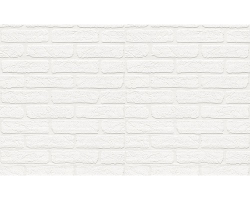 Papier peint intissé 150117 Wallton Aspect pierre blanc Papier peint brique blanche