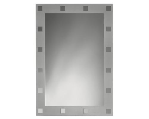 Miroir avec motif Contrast argenté rectangulaire 50 x 70 cm
