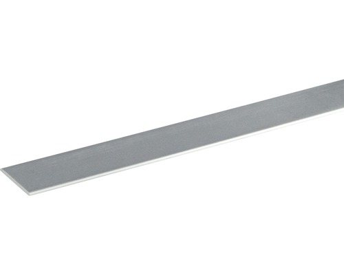 Baguette de recouvrement plastique décor alu 2400 x 30 x 2 mm Acier plat