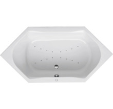 Eckbadewanne mit Düsen von oben