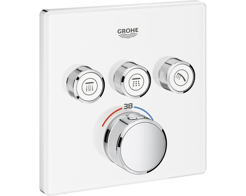 Thermostat de douche encastré GROHE Grohtherm SmartControl blanc lune 29157LS0