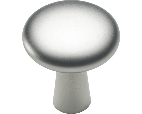 Bouton de meuble aspect aluminium Øxh 28/30 mm