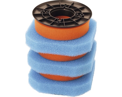 Éponges de filtre de bassin de différentes formes avec support en plastique noir