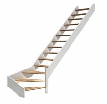 Escalier gain de place avec marches et limons en bois