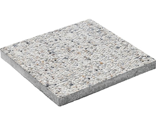 Dalle en béton lavé béton blanc 40 cm x 40 cm x 4 cm Dalle de béton avec revêtement de gravier