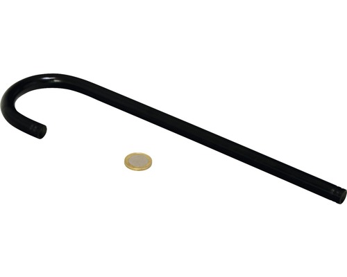 Tuyau d'aspiration/écoulement en U JBL 12/16 mm pour CP 120 / 250 Canne noire en acier avec pièce d''un euro